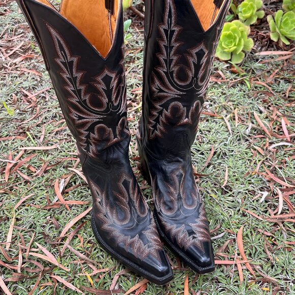 Old Gringo Sharon Black/Brown Women's Boots, Size 10 - Picture 14 of 16